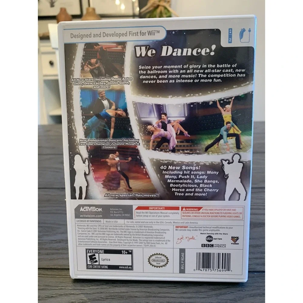 Complete Nintendo‎ Wii Dancing w/the Stars WE DANCE! (Tested,Works)